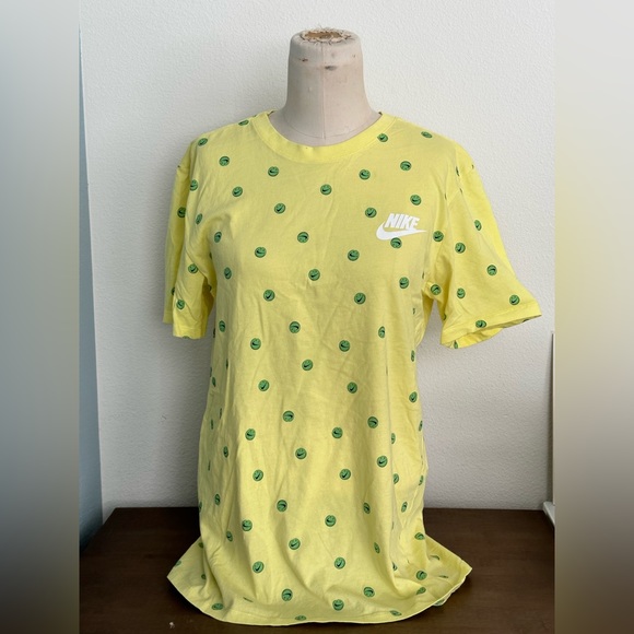 Nike Other - Nike The Nike Tee Swoosh Smileys Neon Yellow Size Small